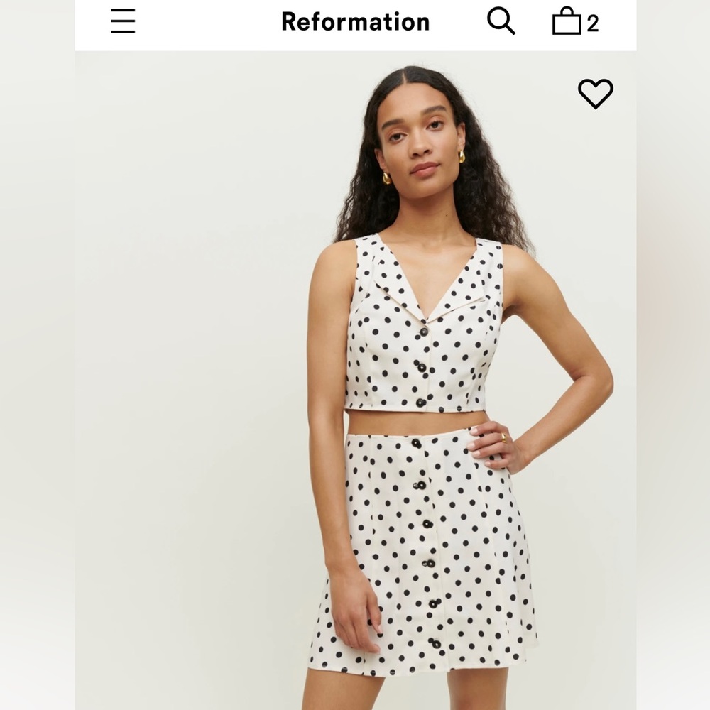 Reformation Ember 2-piece in Portofino NWT